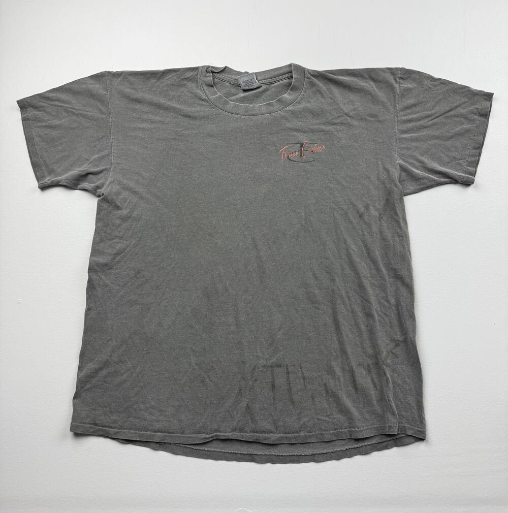 Vintage Anvil Shirt Mens XL Gray Terese Carlton Logo Graphic Tee USA VTG